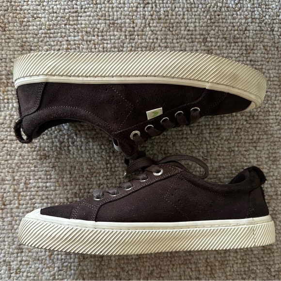 Cariuma Dark Brown Suede Sneakers - Picture 3 of 6